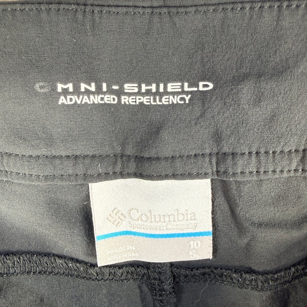 Columbia Omni-Shield Hiking Shorts Drawstring Water Repellent Black 10 SWomens - Picture 3 of 7